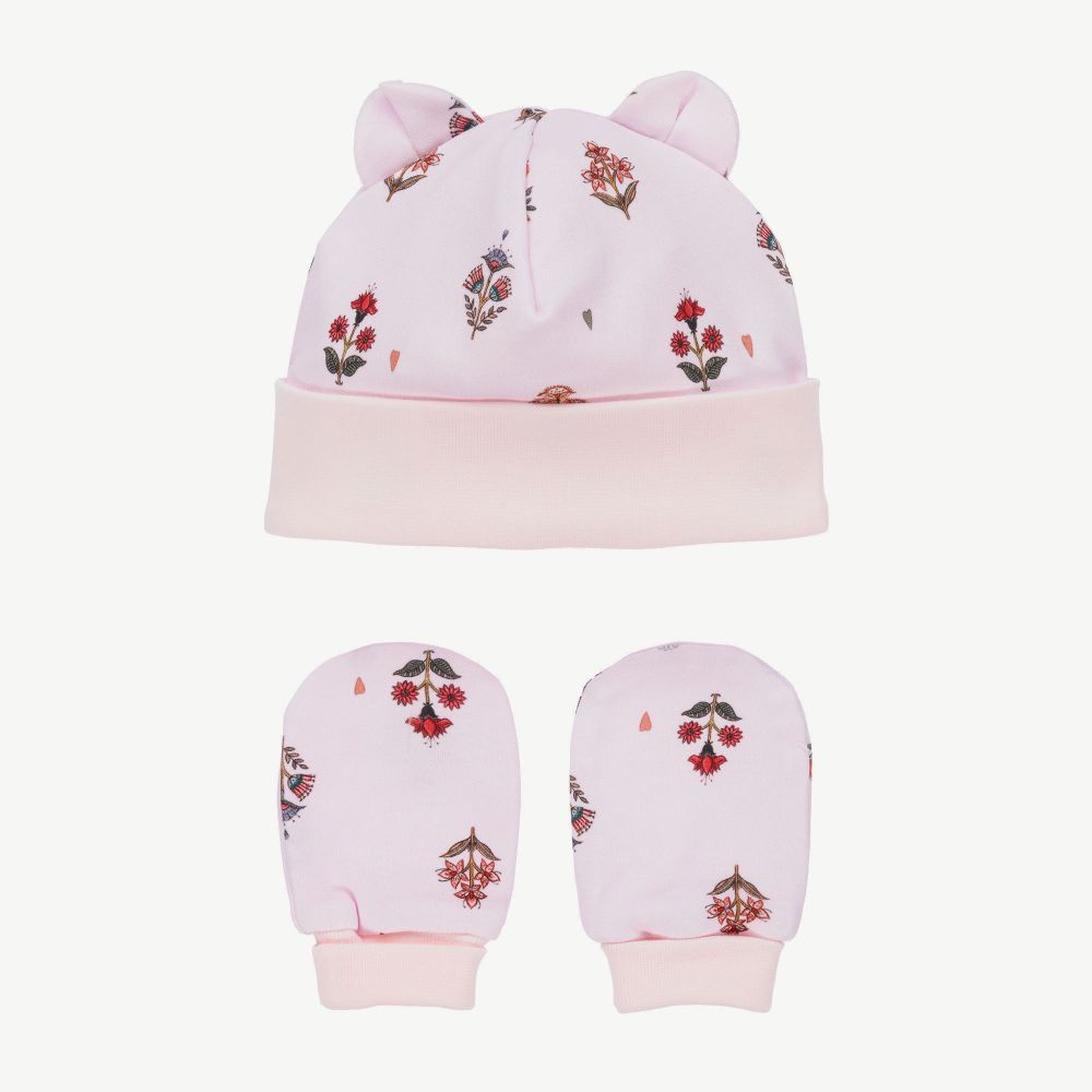 My Little Pie - Rosa Set mit Mütze und Fäustlingen | Childrensalon