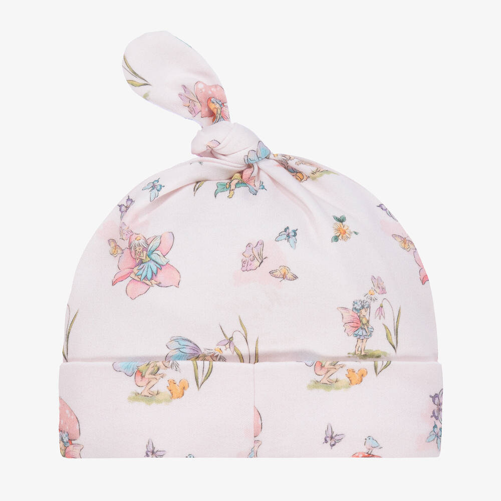 ماي ليتل باي-قبعة قطن سوبيما عضوي لون زهري للمولودات | Childrensalon Outlet