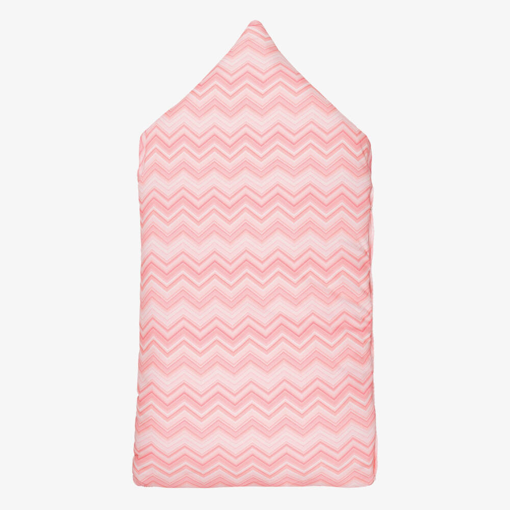 My Little Pie-Pink Zigzag Print Supima Cotton Baby Nest (85cm) | Childrensalon Outlet