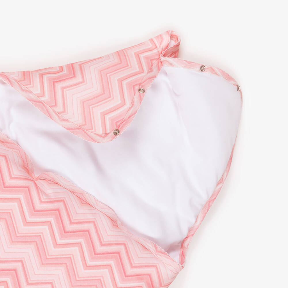 My Little Pie-Pink Zigzag Print Supima Cotton Baby Nest (85cm) | Childrensalon Outlet