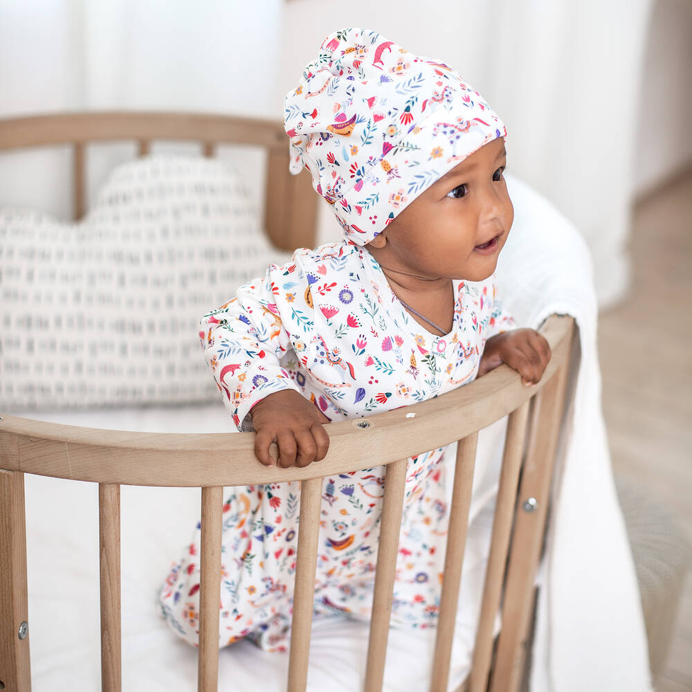 My Little Pie-بيبي غرو قطن سوبيما لون أبيض بطبعة ملونة للمولودات | Childrensalon Outlet