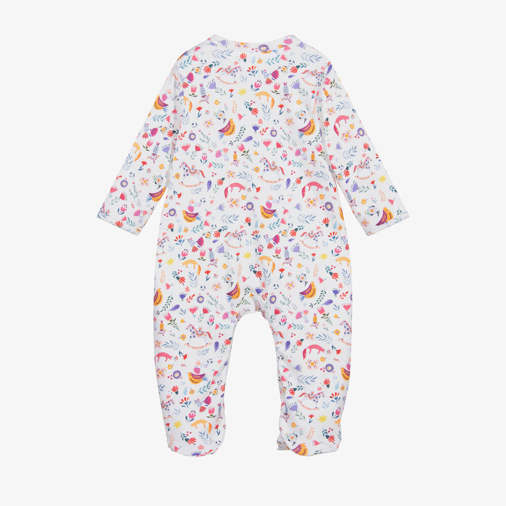 My Little Pie-بيبي غرو قطن سوبيما لون أبيض بطبعة ملونة للمولودات | Childrensalon Outlet