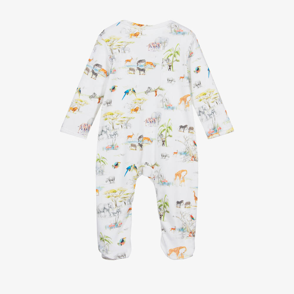 My Little Pie-بيبي غرو قطن سوبيما لون أبيض بطبعة ملونة للأطفال | Childrensalon Outlet