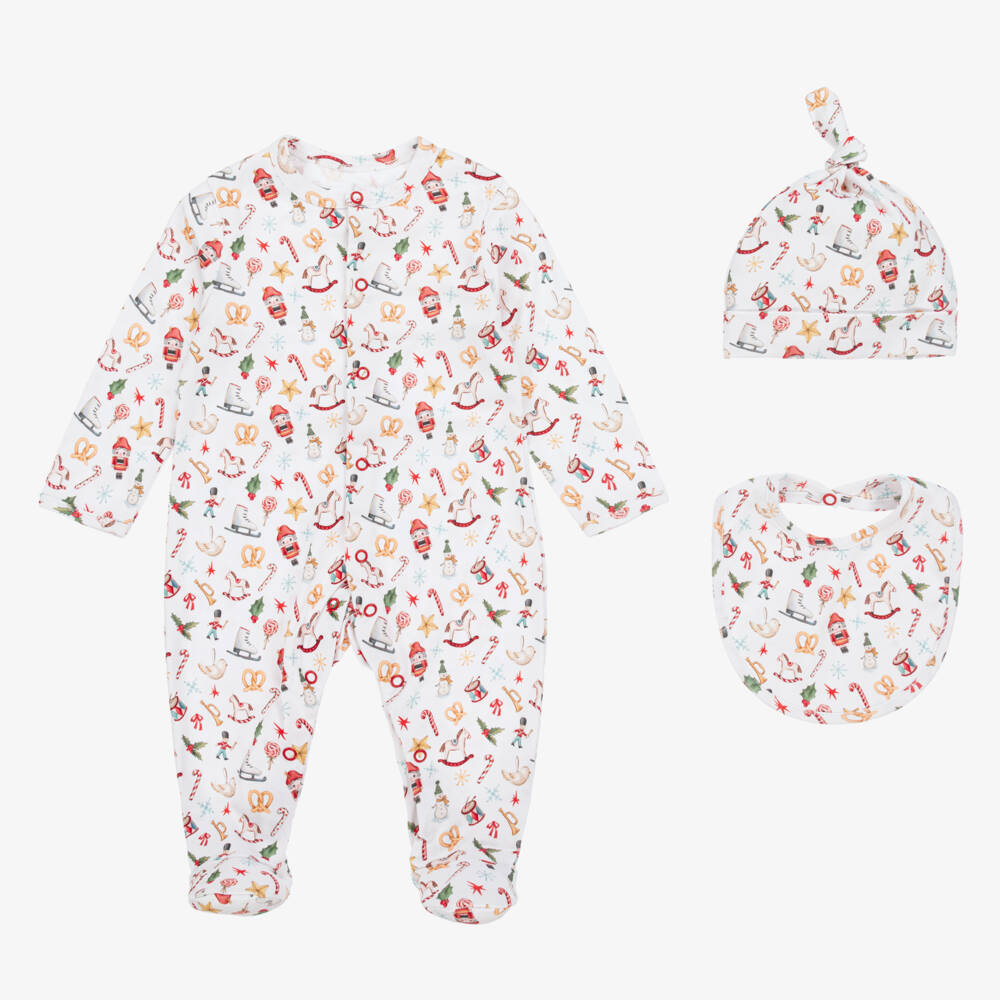 My Little Pie-Unisex Ivory Noel Babysuit Ensemble | Childrensalon Outlet
