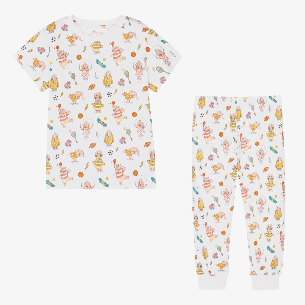 My Little Pie-Длинная белая пижама с акробатами | Childrensalon Outlet