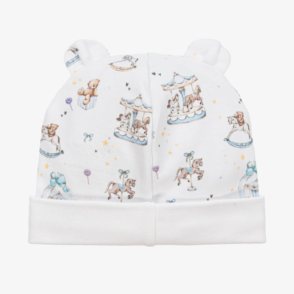 My Little Pie-White & Blue Supima Cotton Present Hat | Childrensalon Outlet