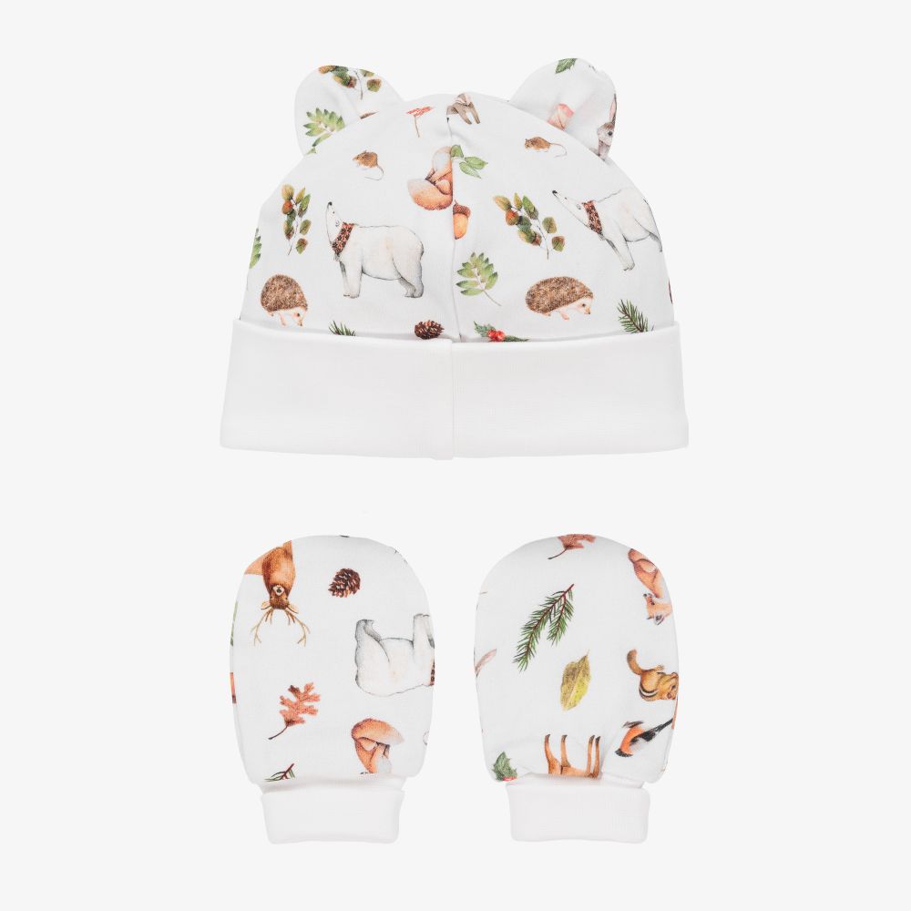 My Little Pie-White Cotton Hat & Mittens Set | Childrensalon Outlet