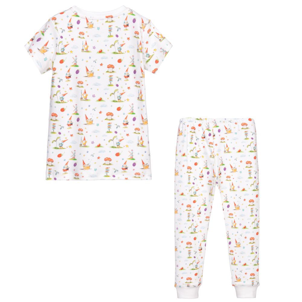 ماي ليتل باي-بيجاما قطن سوبيما جيرسي لون أبيض | Childrensalon Outlet