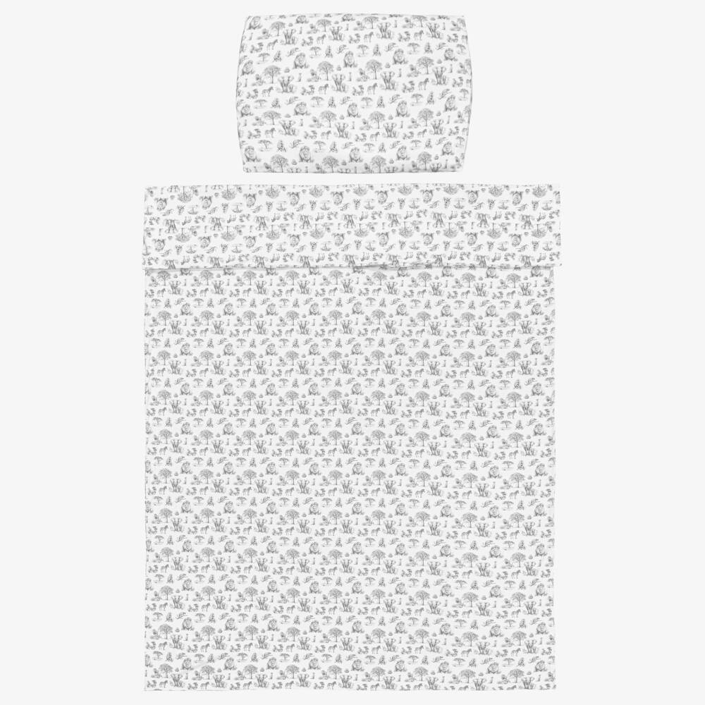 My Little Pie-White & Grey Wild Horizon Supima Cotton Single Bedding Set | Childrensalon Outlet