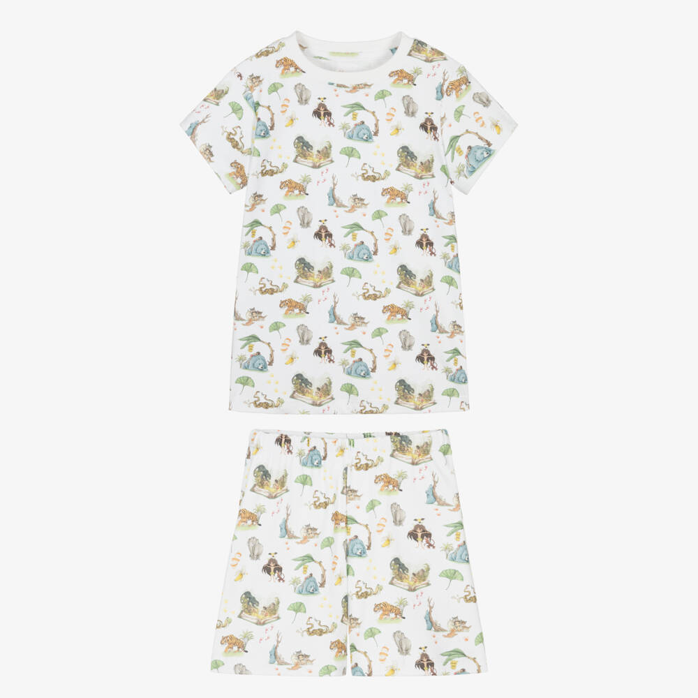 My Little Pie-White Jungle Book Print Short Pyjama | Childrensalon Outlet