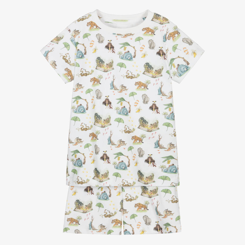 My Little Pie-White Jungle Book Print Short Pyjama | Childrensalon Outlet