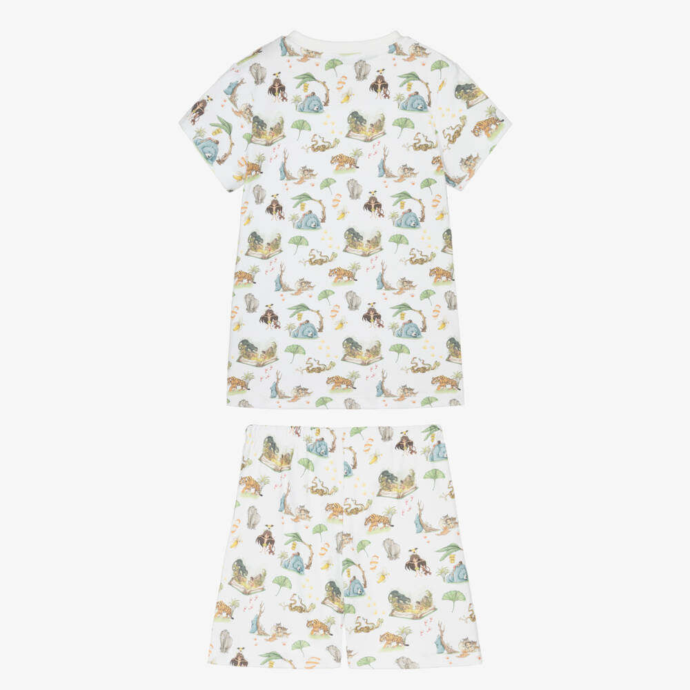 My Little Pie-White Jungle Book Print Short Pyjama | Childrensalon Outlet