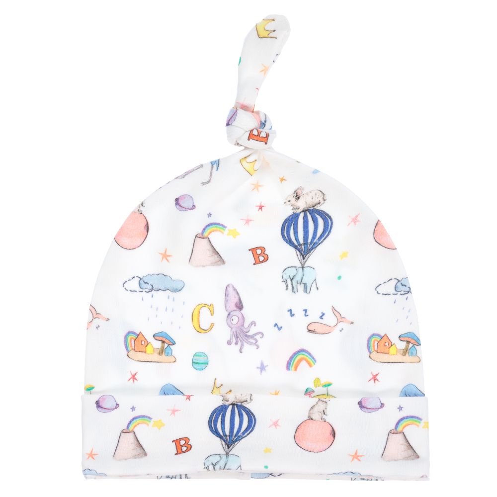 My Little Pie - Bonnet blanc en coton Supima ABC | Childrensalon