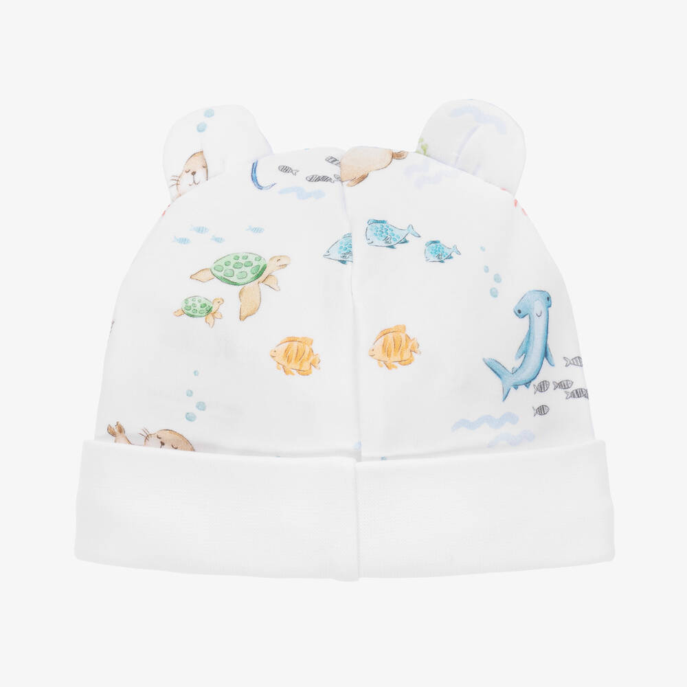 My Little Pie-Белая шапочка из хлопка супима с морскими обитателями | Childrensalon Outlet