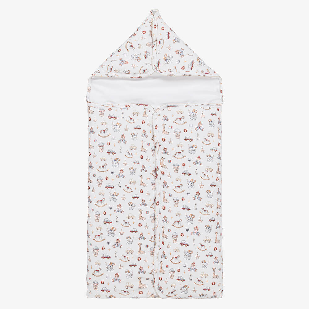 My Little Pie - Babyschlafsack aus weißer Pima-Baumwolle (85 cm) | Childrensalon