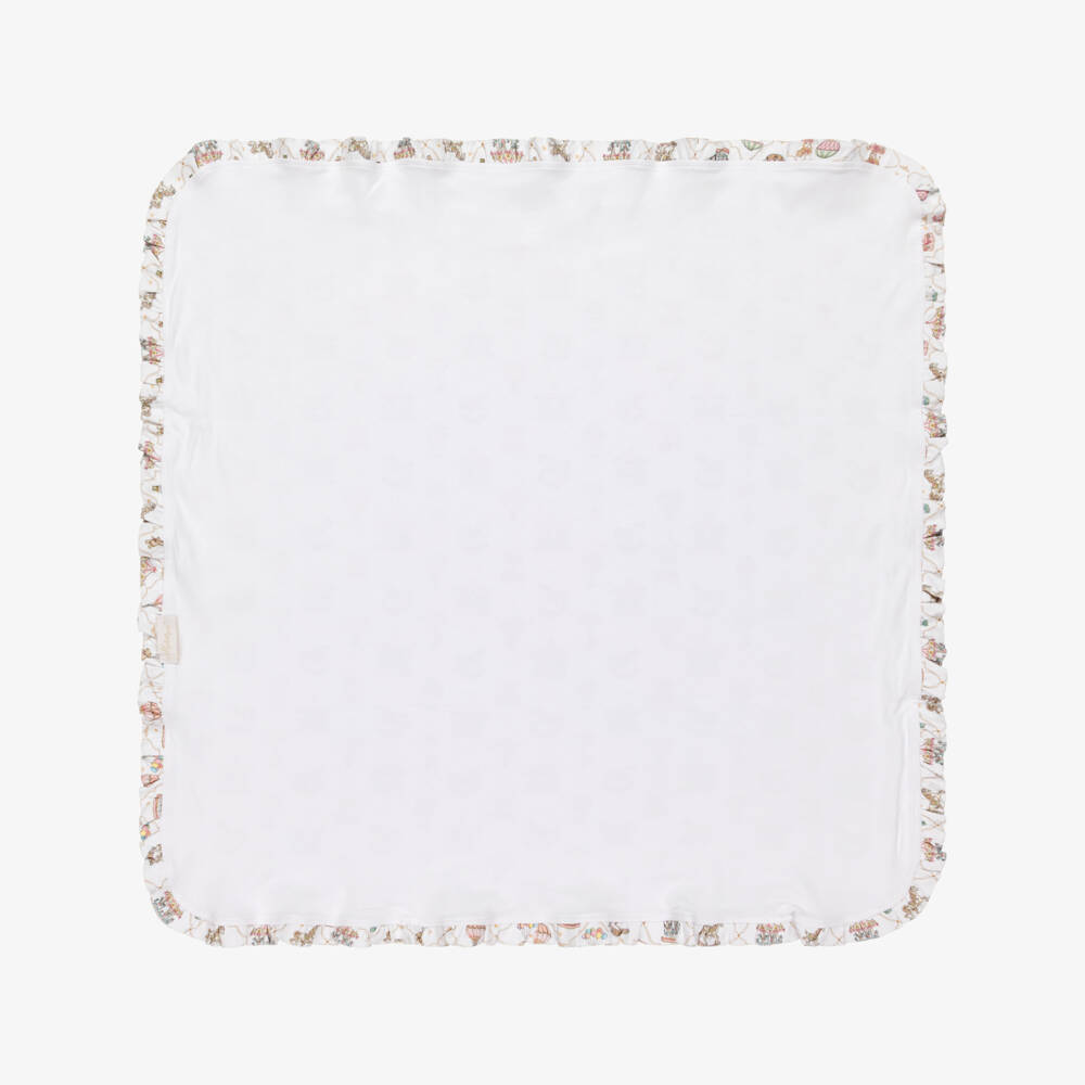 My Little Pie-White & Pink Supima Cotton Coquette Blanket (80cm) | Childrensalon Outlet