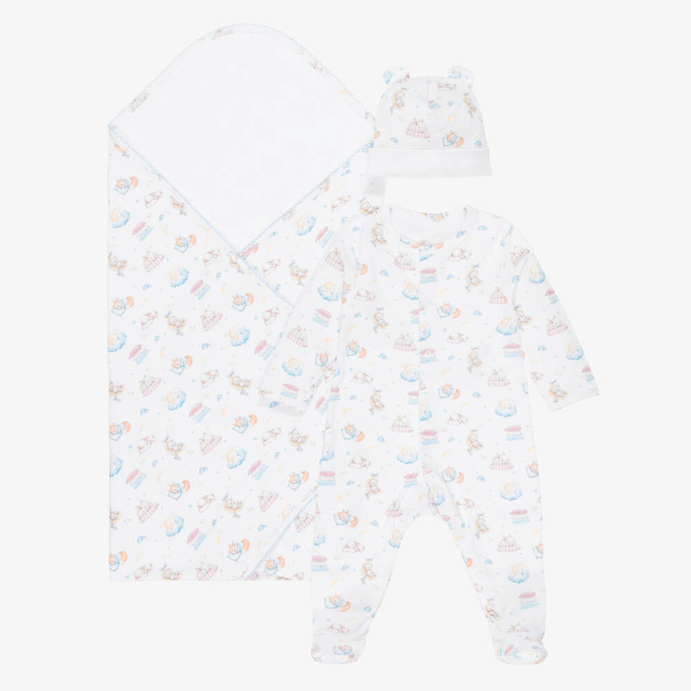 My Little Pie-White Sleep Print Babysuit Set | Childrensalon Outlet