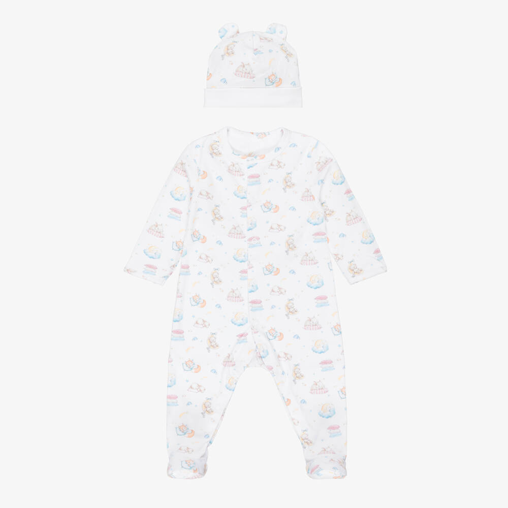 My Little Pie-White Sleep Print Babysuit Set | Childrensalon Outlet