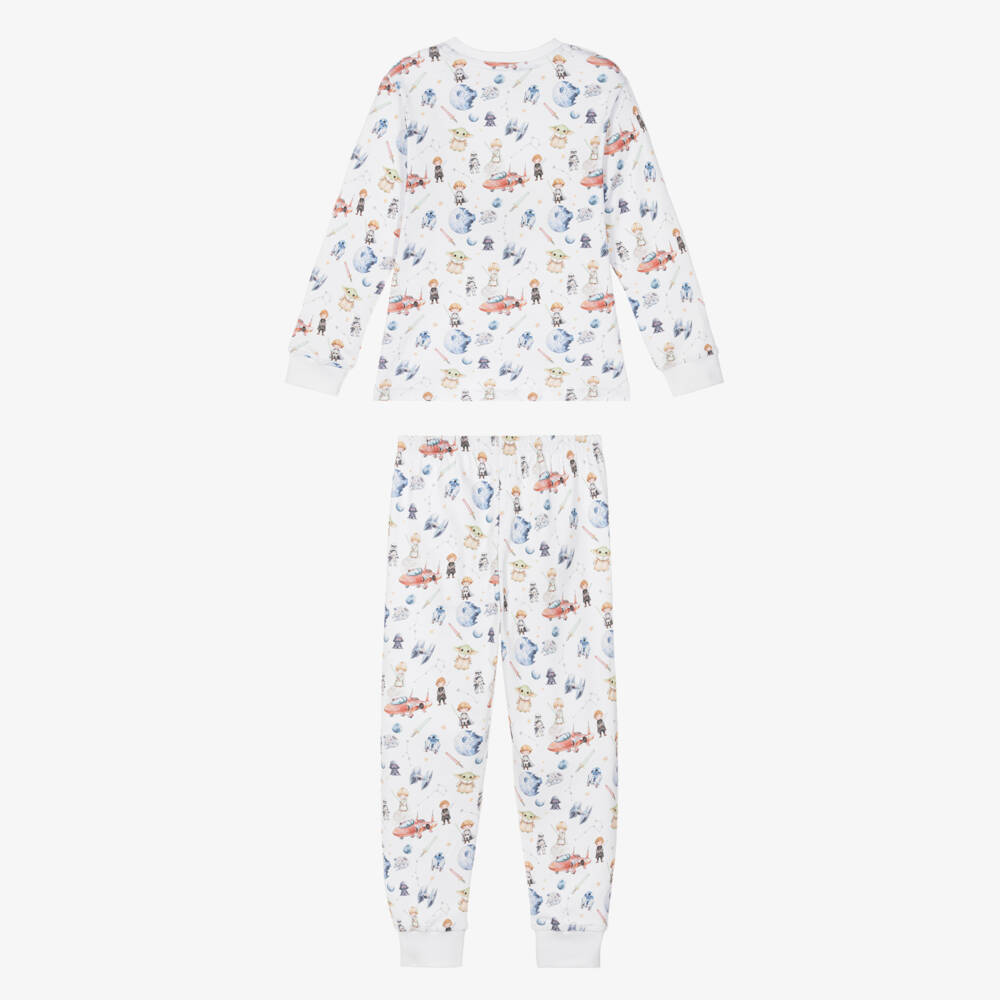 My Little Pie-White Space Heroes Print Supima Cotton Pyjamas | Childrensalon Outlet