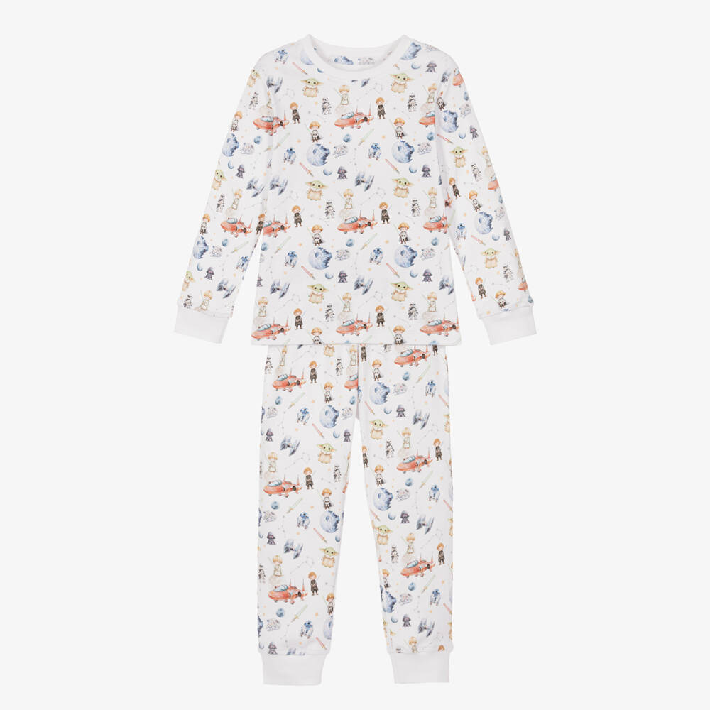 My Little Pie-White Space Heroes Print Supima Cotton Pyjamas | Childrensalon Outlet