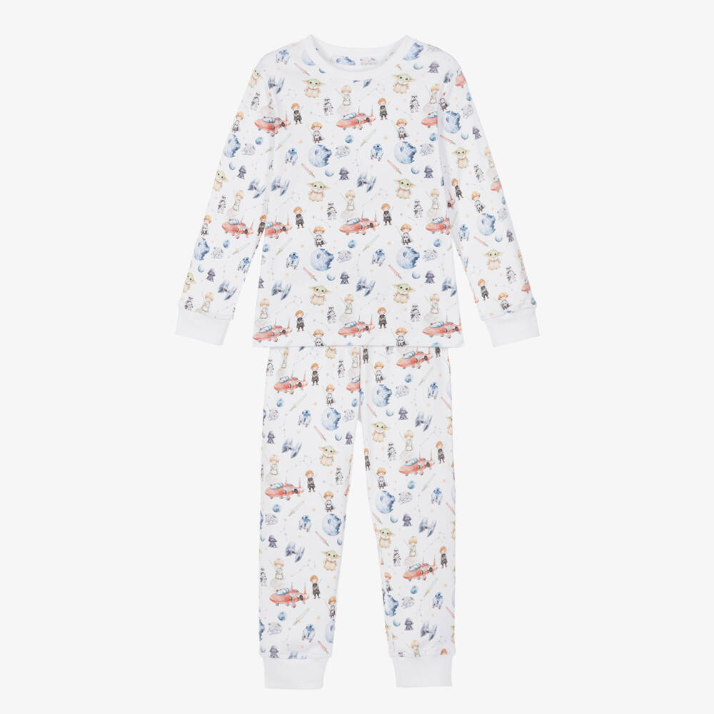 My Little Pie-White Space Heroes Print Supima Cotton Pyjamas | Childrensalon Outlet