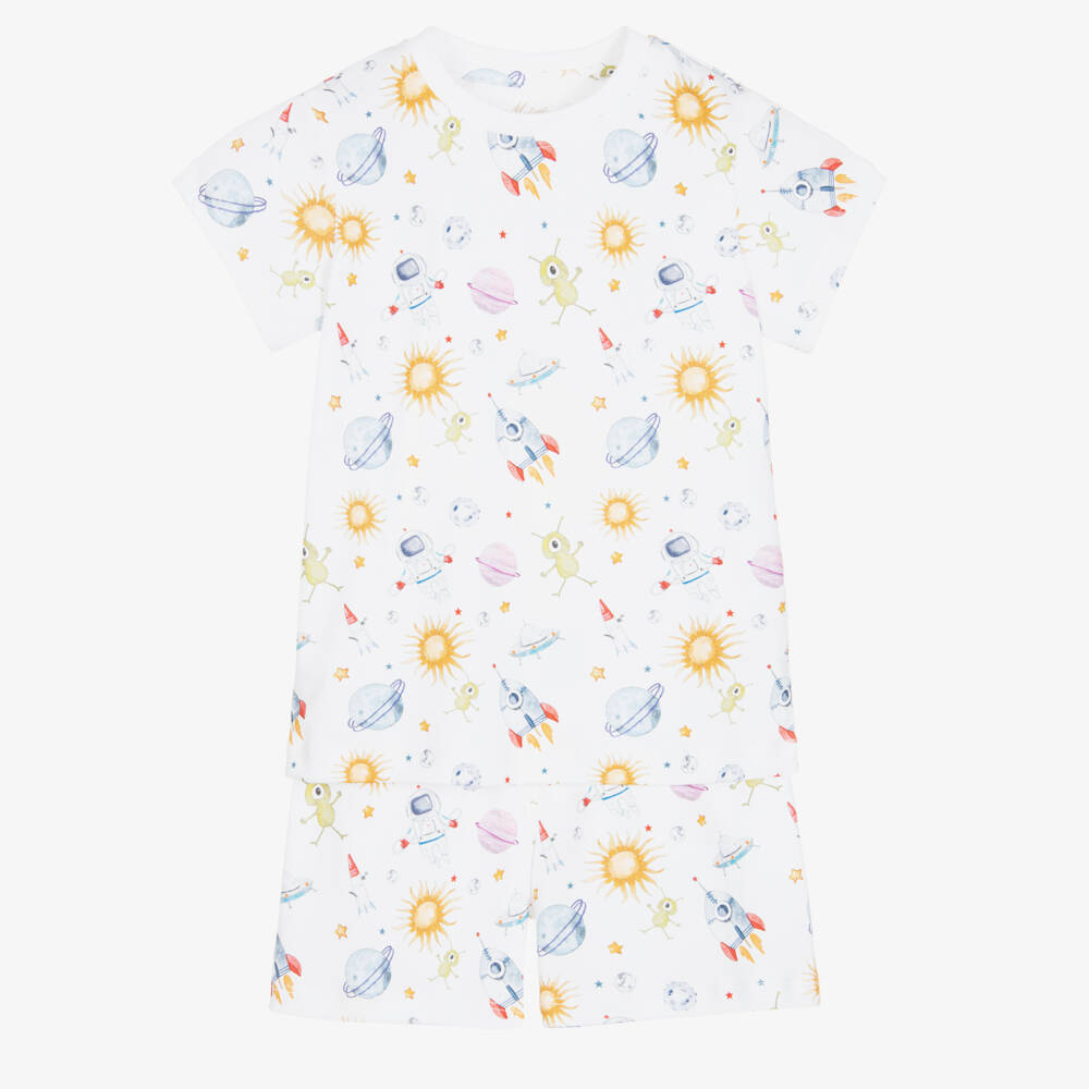 My Little Pie - Pyjama short blanc Espace | Childrensalon