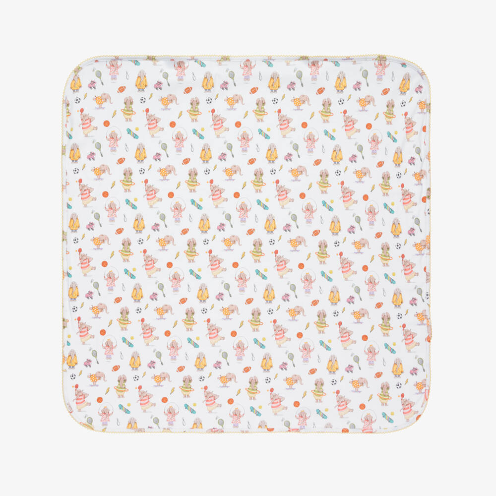 My Little Pie-White Supima Cotton Acrobatics Blanket (82cm) | Childrensalon Outlet