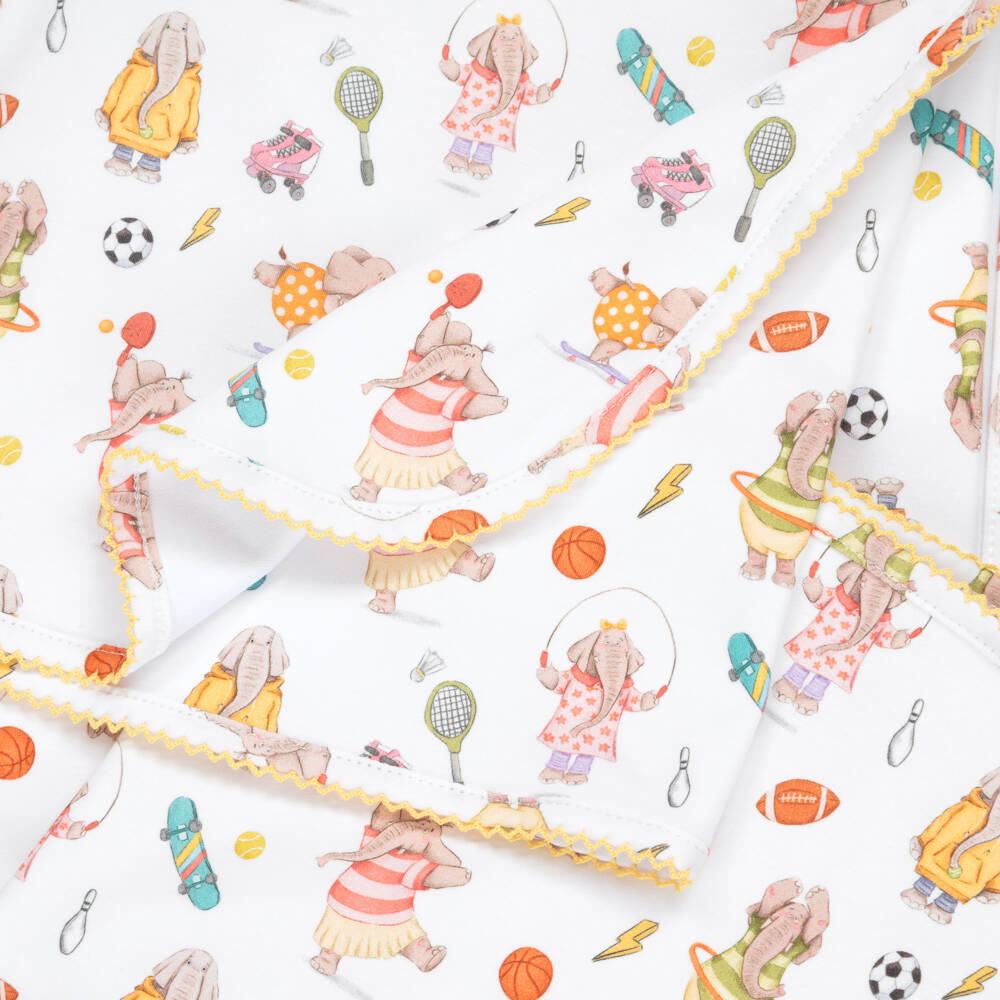 My Little Pie-White Supima Cotton Acrobatics Blanket (82cm) | Childrensalon Outlet