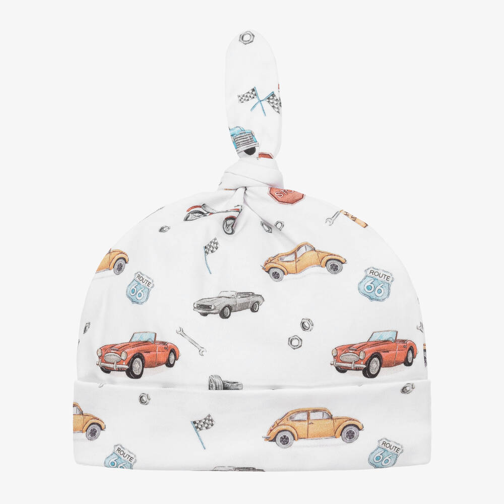 My Little Pie-White Supima Cotton Avenue Hat | Childrensalon Outlet