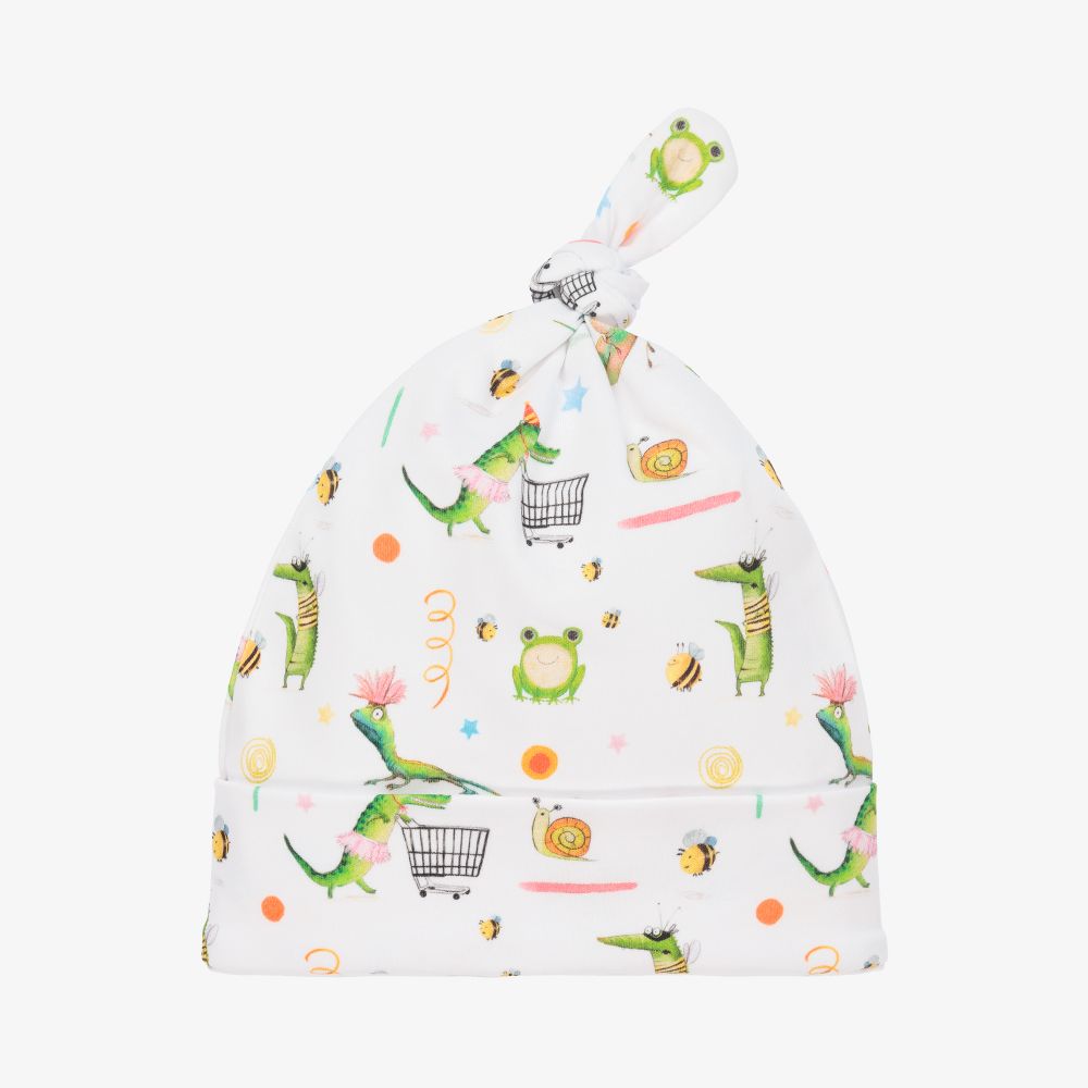 My Little Pie - Bonnet blanc en coton Supima Bébé | Childrensalon