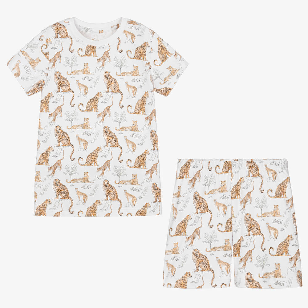 My Little Pie-Белая пижама из хлопка супима с пантерами | Childrensalon Outlet