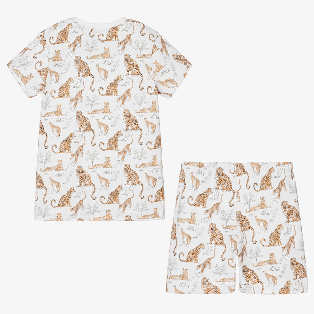 My Little Pie-Белая пижама из хлопка супима с пантерами | Childrensalon Outlet