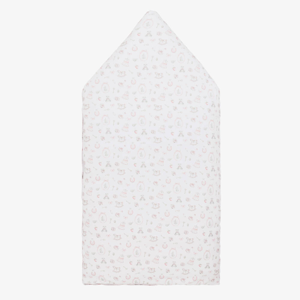 My Little Pie-White Supima Cotton Delicate Pink Nest (80cm) | Childrensalon Outlet