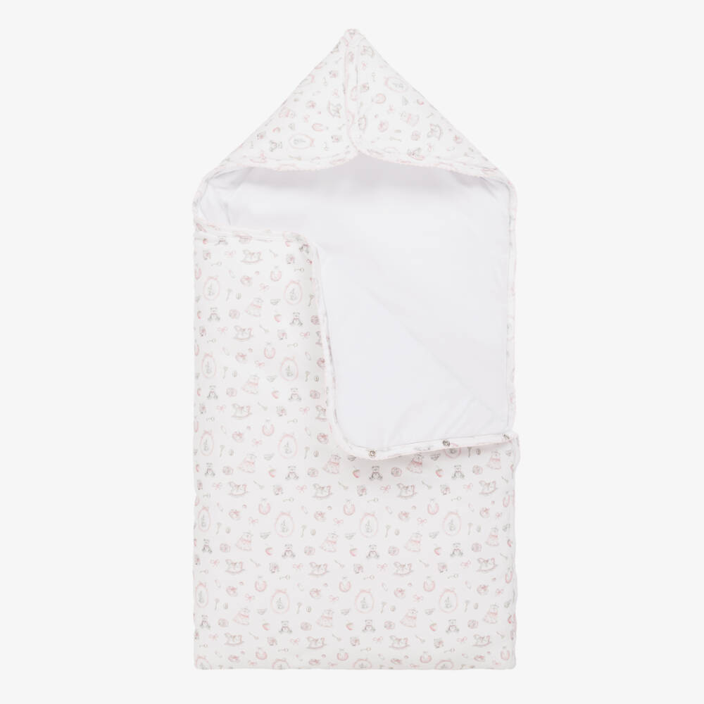 My Little Pie-White Supima Cotton Delicate Pink Nest (80cm) | Childrensalon Outlet