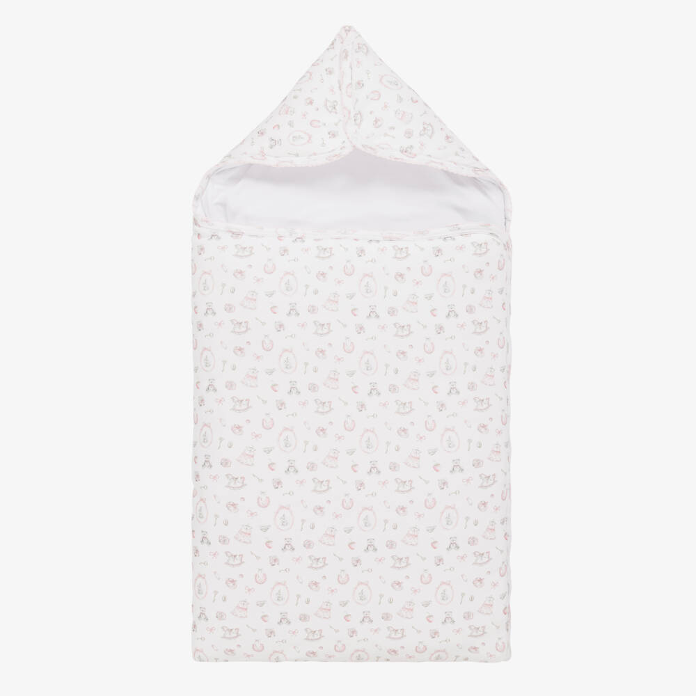 My Little Pie-White Supima Cotton Delicate Pink Nest (80cm) | Childrensalon Outlet