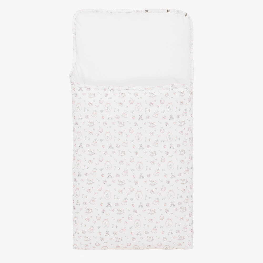 My Little Pie-White Supima Cotton Delicate Pink Nest (80cm) | Childrensalon Outlet
