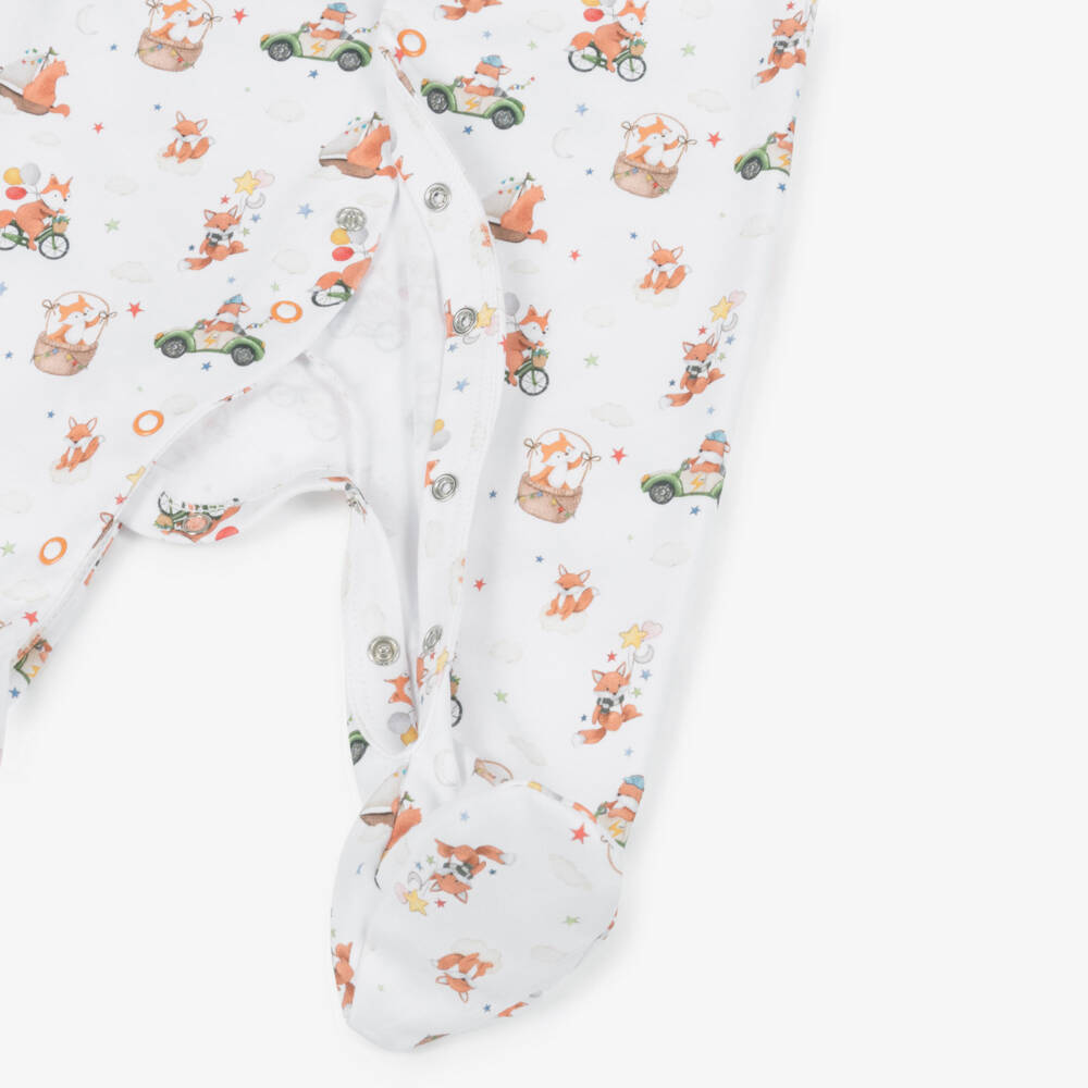 My Little Pie-White Supima Cotton Holidays Babygrow | Childrensalon Outlet