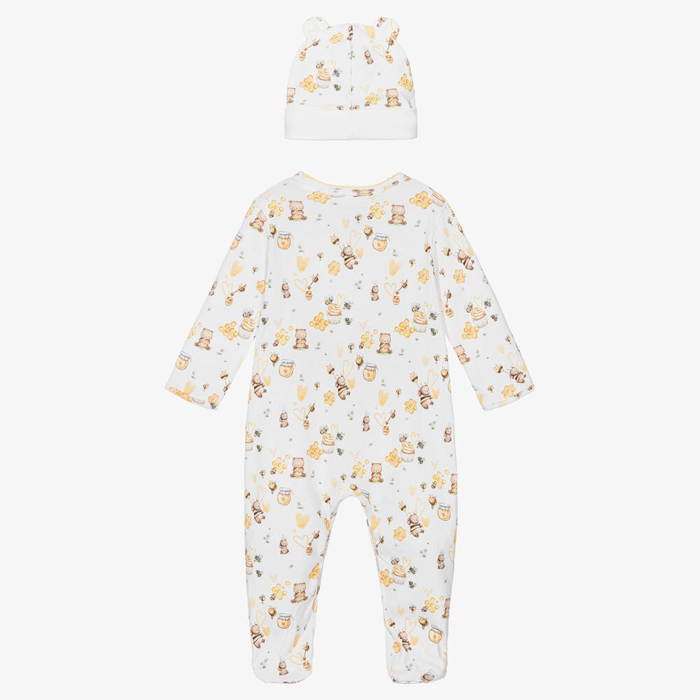 My Little Pie-طقم أفرول قطن سوبيما عضوي لون أبيض للأطفال | Childrensalon Outlet