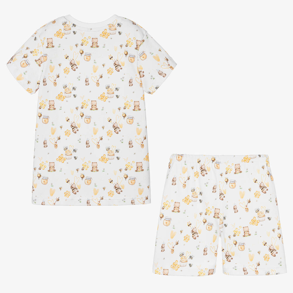 My Little Pie-بيجاما قطن سوبيما عضوي لون أبيض | Childrensalon Outlet