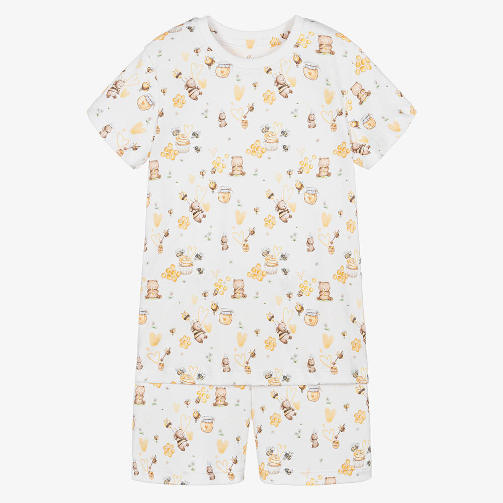 My Little Pie-White Supima Cotton Honey Pyjamas | Childrensalon Outlet