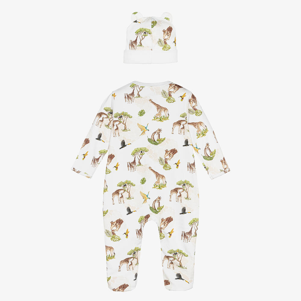 My Little Pie-Белый комбинезон и шапочка из хлопка супима с животными | Childrensalon Outlet