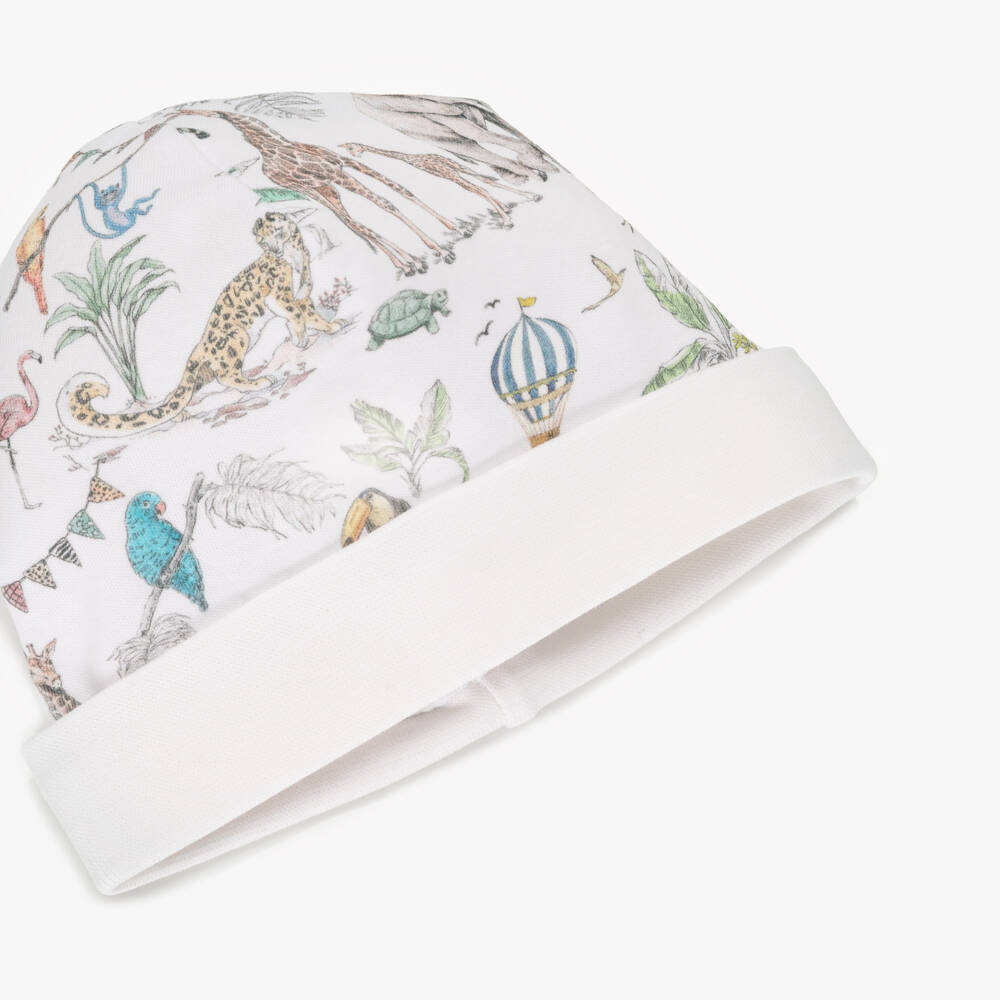 My Little Pie-White Supima Cotton Madagaskar Baby Hat | Childrensalon Outlet