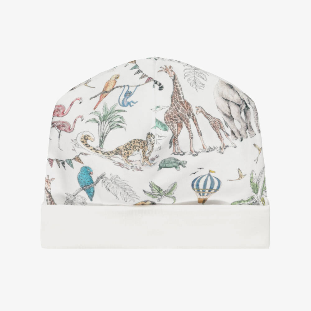 My Little Pie-White Supima Cotton Madagaskar Baby Hat | Childrensalon Outlet