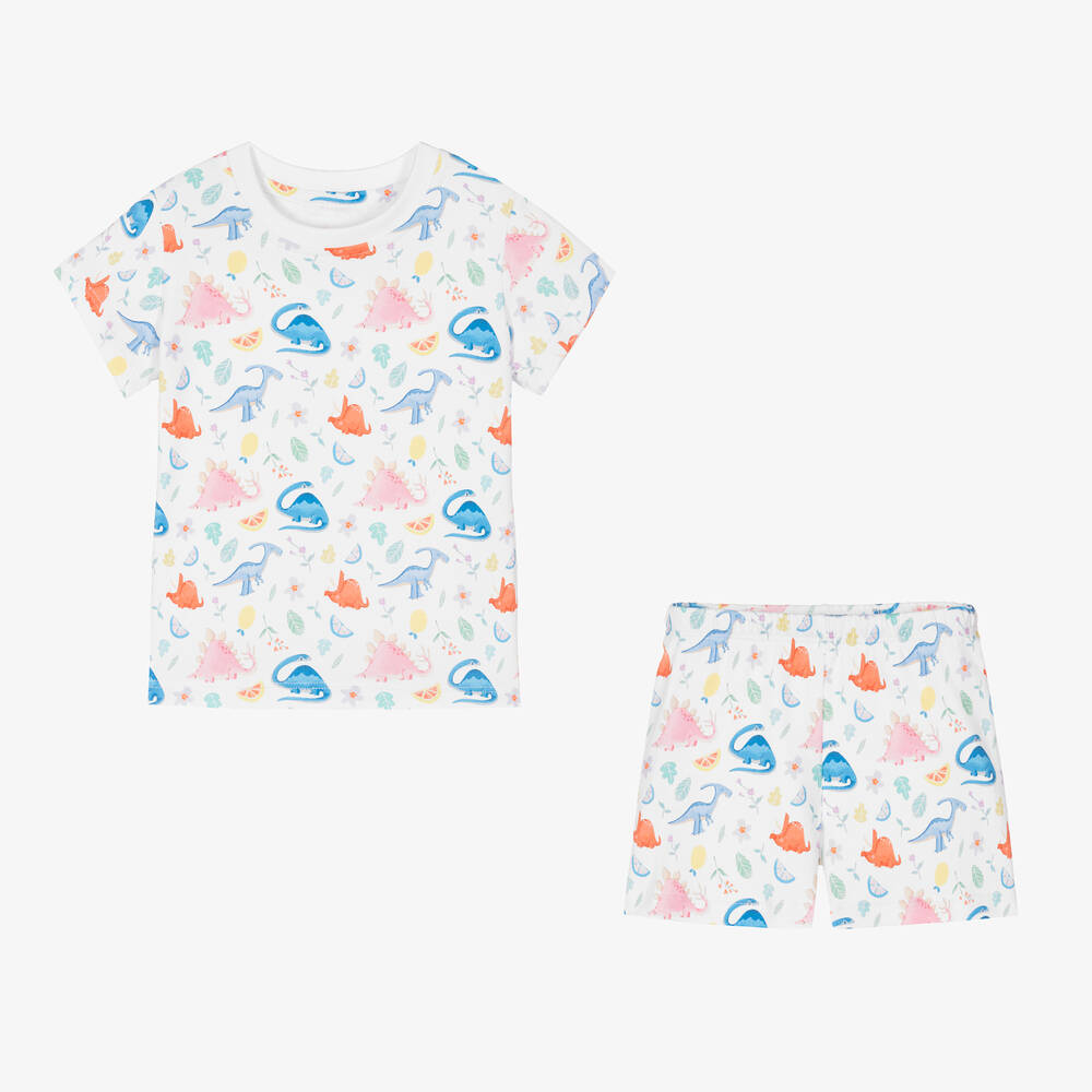 ماي ليتل باي-بيجاما قطن سوبيما عضوي لون أبيض | Childrensalon Outlet