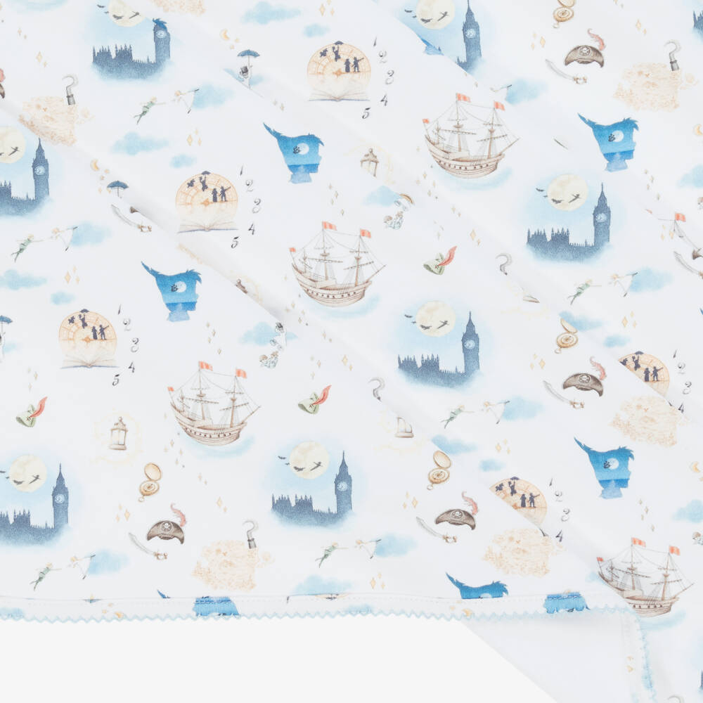 My Little Pie-White Supima Cotton Peter Pan Blanket (80cm) | Childrensalon Outlet