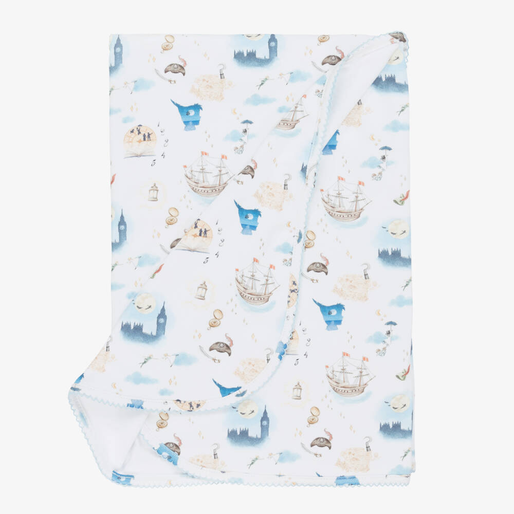 My Little Pie-White Supima Cotton Peter Pan Blanket (80cm) | Childrensalon Outlet
