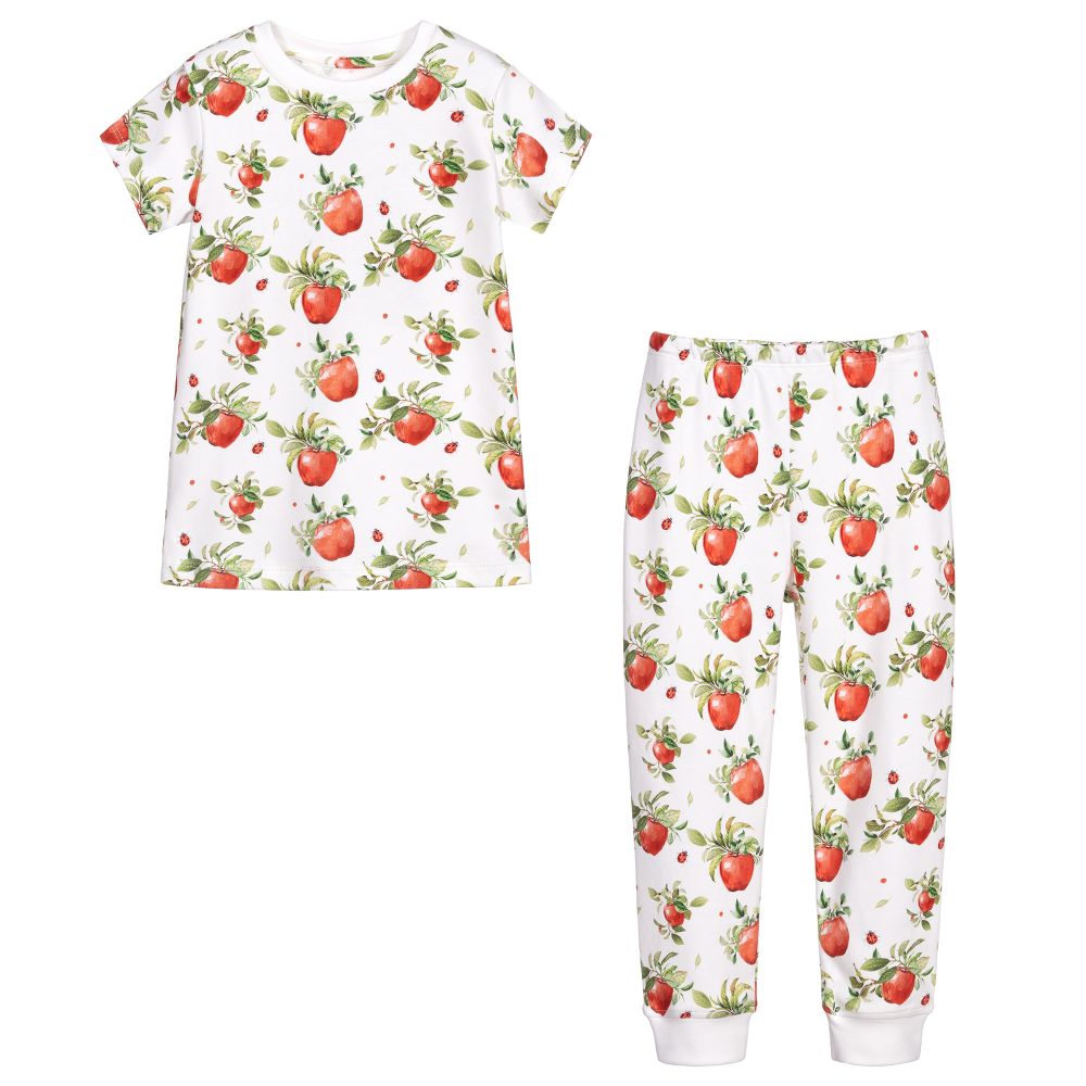 My Little Pie-Белая пижама из хлопка супима | Childrensalon Outlet