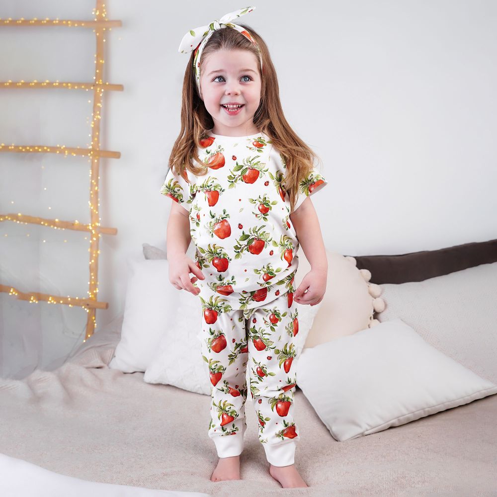 My Little Pie White Supima Cotton Pyjamas Childrensalon Outlet
