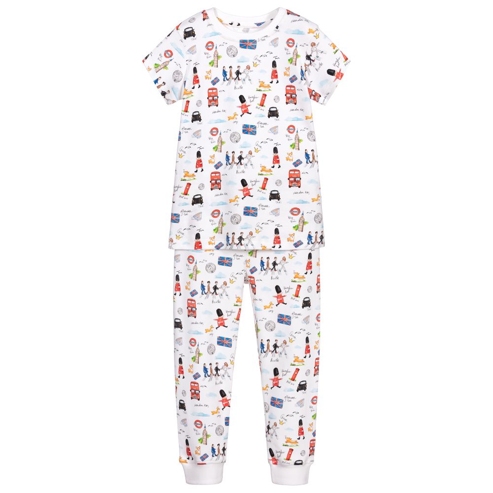 My Little Pie - White Supima Cotton Pyjamas | Childrensalon