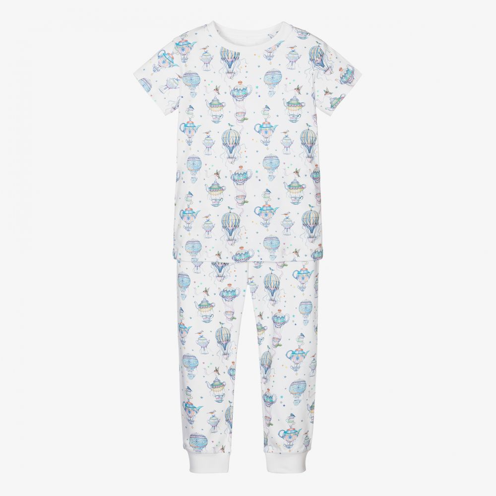 My Little Pie-White Supima Cotton Pyjamas | Childrensalon Outlet